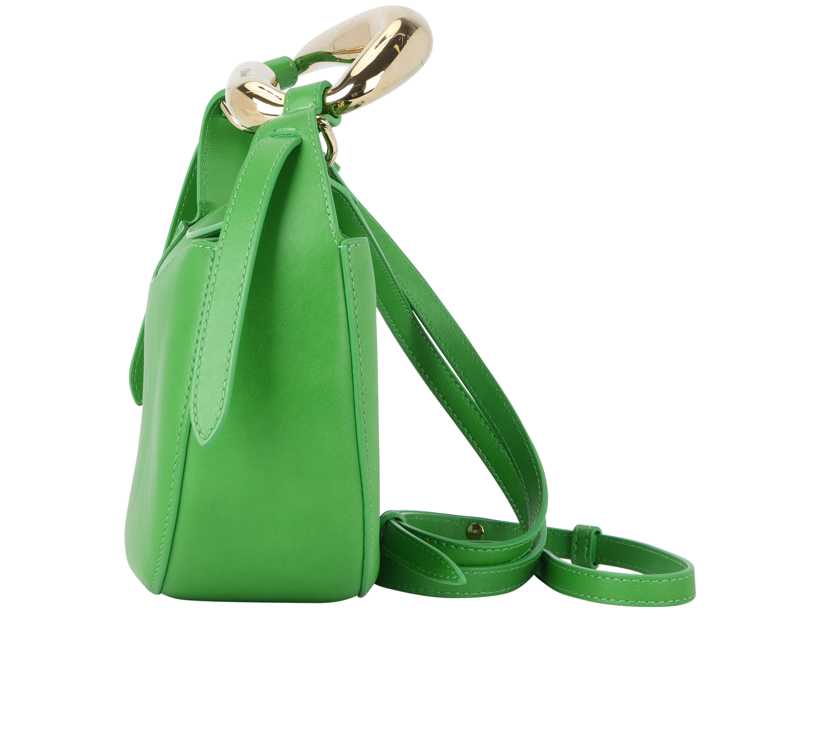Kiss Bag Small, &pound;395, Handbags, Green, Leather, Bottom view